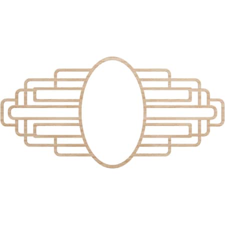 Ekena Millwork Elizabeth Wood Fretwork Pierced Ceiling Medallion, Alder, 40"W x 20"H x 11"IW x 19"IH x 1/4"T CMWP40X20X0250EBAL
